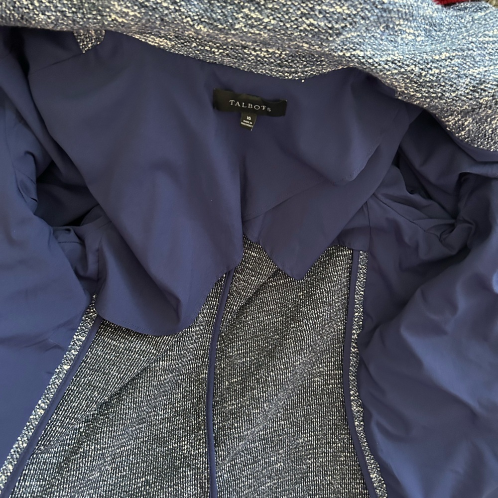 Talbots Double Breasted Blue Multi Tweed Jacket - Picture 14 of 14